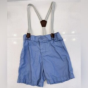 Baby Bgosh 24 Month Suspender Shorts Blue 100% Cotton